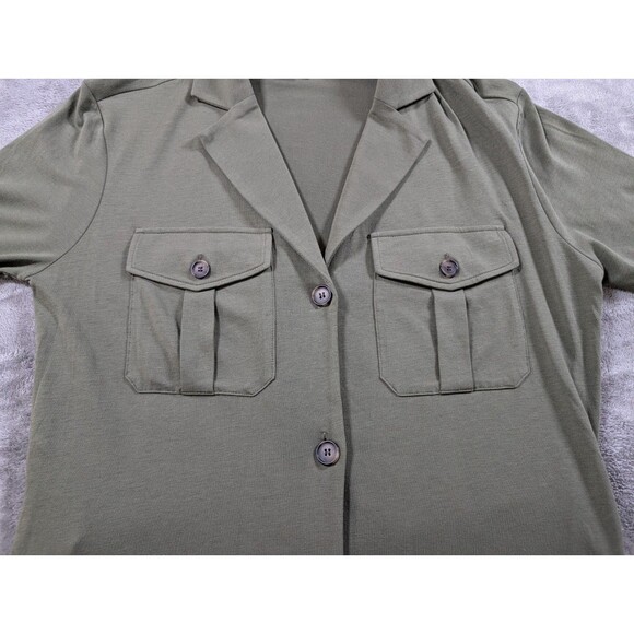 Joie Jadallah Shirt Dress Womens S Green Jersey Knit Belted Casual Pockets - Picture 5 of 11